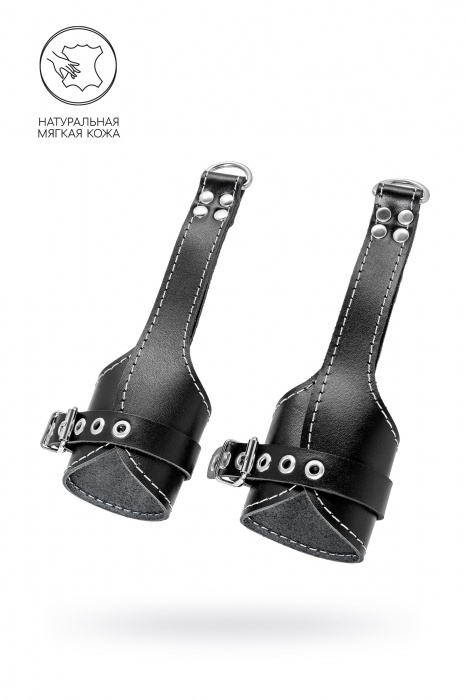 Черные подвесы с белой строчкой - Pecado - купить с доставкой в Салавате