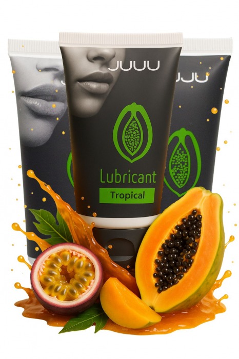 Набор из 3 съедобных лубрикантов JUJU со вкусом тропических фруктов - JuJu - купить с доставкой в Салавате