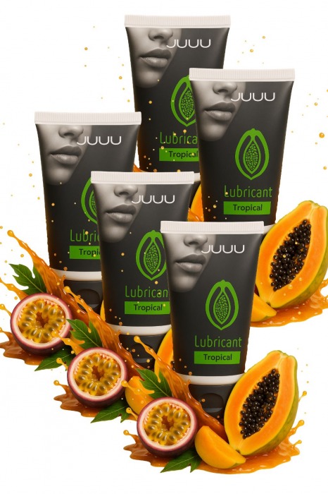 Набор из 5 съедобных лубрикантов JUJU со вкусом тропических фруктов - JuJu - купить с доставкой в Салавате