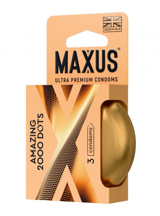 Точечные презервативы MAXUS 2000 Amazing Dots с железным кейсом - 3 шт. - Maxus - купить с доставкой в Салавате