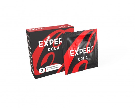 Презервативы с ароматом колы Expert Cola - 3 шт. - Expert - купить с доставкой в Салавате