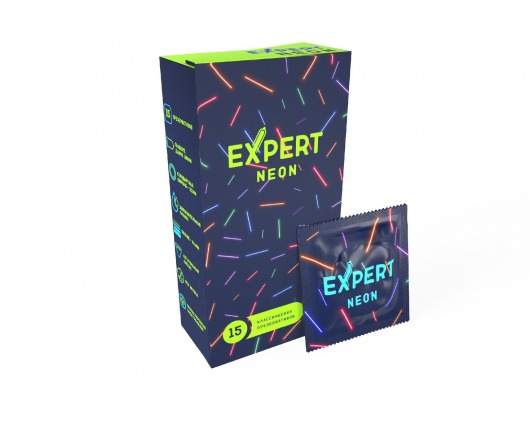 Светящиеся в темноте презервативы Expert Neon - 15 шт. - Expert - купить с доставкой в Салавате