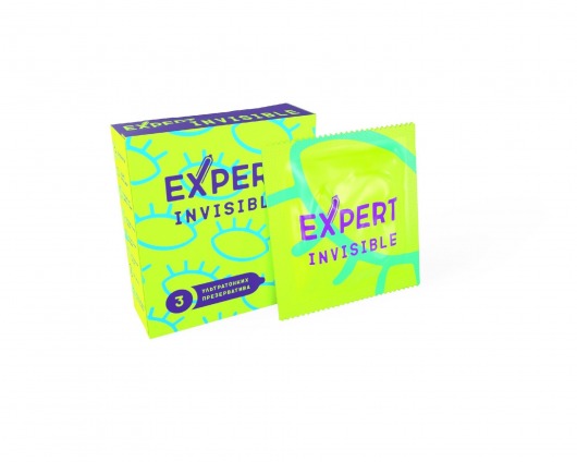 Ультратонкие презервативы Expert Invisible - 3 шт. - Expert - купить с доставкой в Салавате