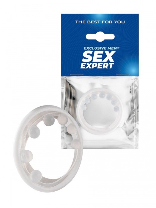 Эрекционное кольцо с мягкой стимулирующей насадкой - Sex Expert - в Салавате купить с доставкой