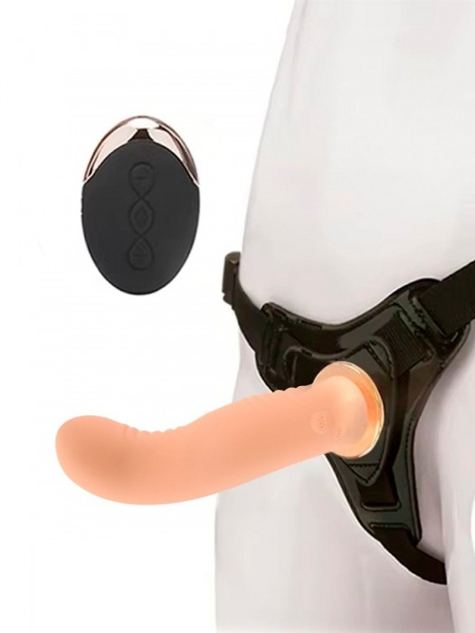 Женский вибрострапон со съемной насадкой и пультом ДУ - Erokay - купить с доставкой в Салавате