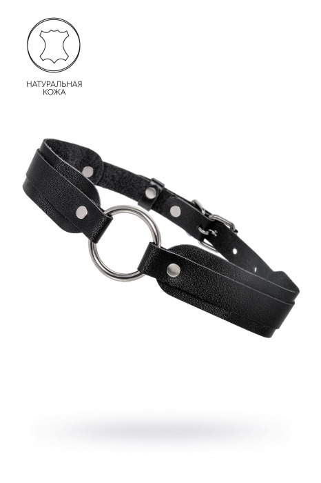 Черный кожаный чокер-ошейник со скруглёнными углами - Pecado - купить с доставкой в Салавате