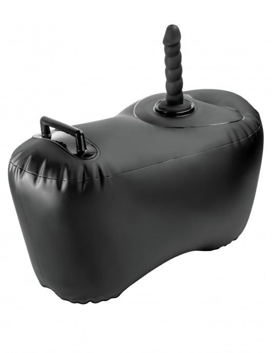 Черное надувное кресло с платформой для фиксации дилдо Body Dock Inflatable Love Seat - Pipedream - купить с доставкой в Салавате