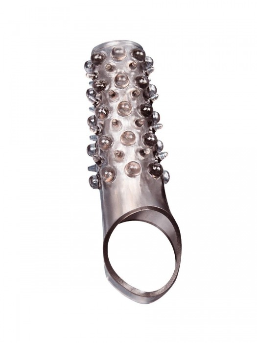 Дымчатая насадка на пенис с шипами и выпуклостями - 12 см. - Sex Expert - в Салавате купить с доставкой