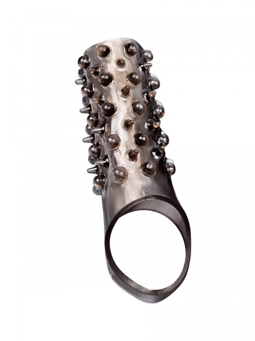 Дымчатая насадка на пенис с шипами и выпуклостями - 12,5 см. - Sex Expert - в Салавате купить с доставкой