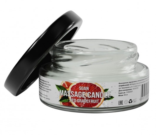 Массажная свеча «Красный грейпфрут» - 50 мл. - SGAN - купить с доставкой в Салавате