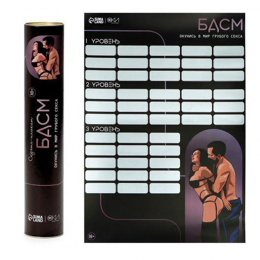 Плакат для двоих со скретч-слоем «БДСМ» - Сима-Ленд - купить с доставкой в Салавате