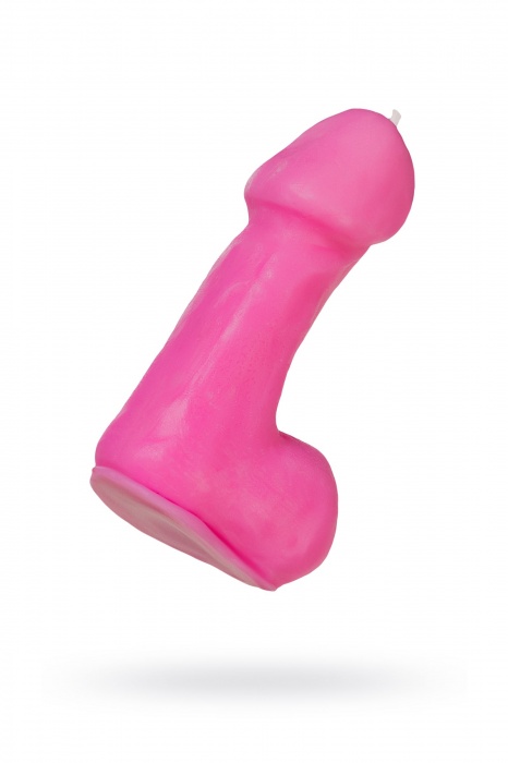 Розовая свеча в форме пениса - 47 гр. - Pecado - купить с доставкой в Салавате