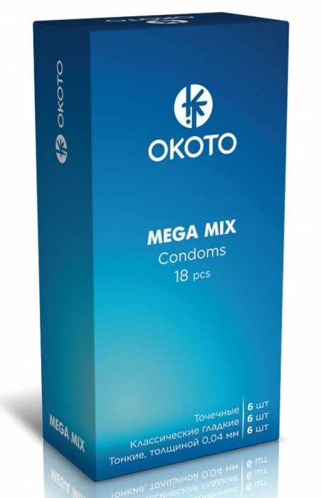 Презервативы OKOTO Mega Mix - 18 шт. - Sitabella - купить с доставкой в Салавате