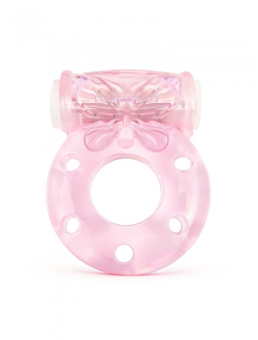 Розовое эрекционное виброкольцо с бабочкой - 1137 - в Салавате купить с доставкой