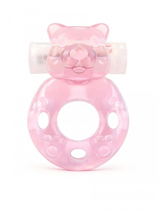 Розовое эрекционное виброкольцо в форме мишки - 1137 - в Салавате купить с доставкой
