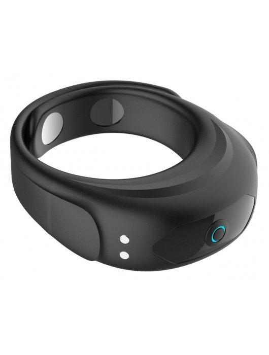 Черное эрекционное виброкольцо на ремешках - Boys of Toys - в Салавате купить с доставкой