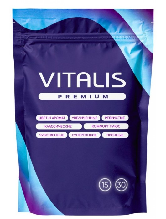 Презервативы VITALIS Premium Sensation с кольцами и точками - 15 шт. - Vitalis - купить с доставкой в Салавате