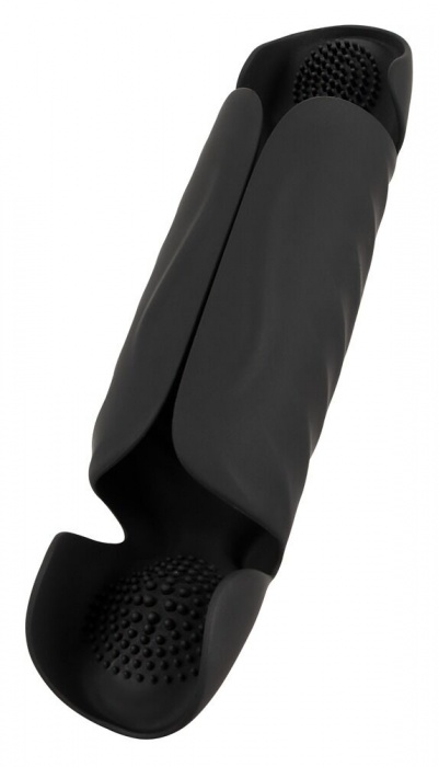 Черный вибромастурбатор с трехточечной стимуляцией Penis Trainer with 3 Point Stimulation - Orion - в Салавате купить с доставкой