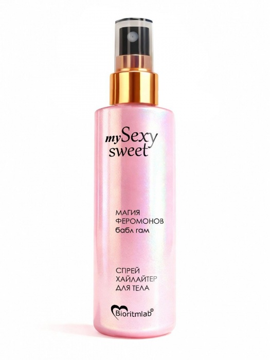 Спрей хайлайтер для тела Sexy Sweet с ароматом бабл-гам, шиммером и феромонами - 200 мл. -  - Магазин феромонов в Салавате