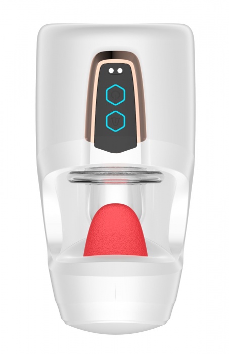 Белый мастурбатор с язычком и возвратно-поступательными движениями - Secwell - в Салавате купить с доставкой