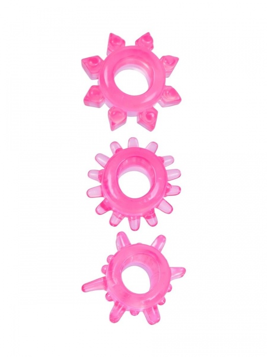 Комплект из трех розовых эрекционных колец - Erowoman-Eroman - в Салавате купить с доставкой