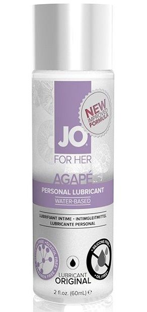 Лубрикант на водной основе для женщин JO AGAPE LUBRICANT ORIGINAL - 60 мл. - System JO - купить с доставкой в Салавате