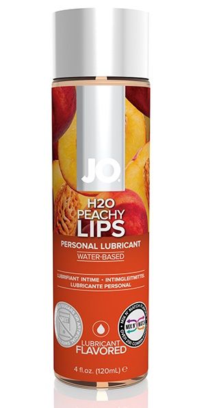 Лубрикант на водной основе с ароматом персика JO Flavored Peachy Lips - 120 мл. - System JO - купить с доставкой в Салавате