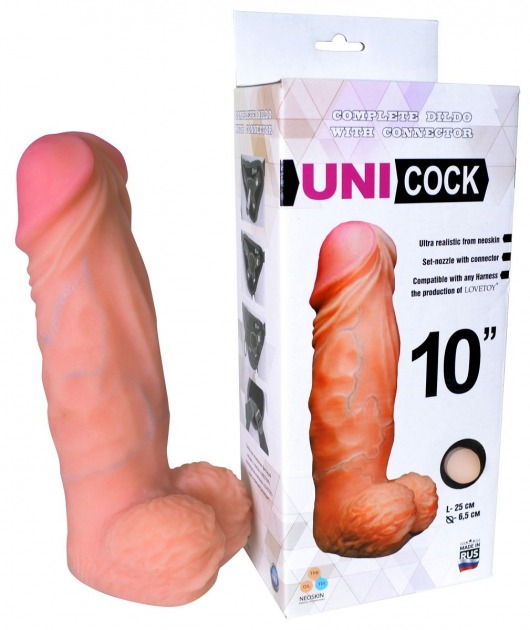 Фаллическая насадка Харнесс UNICOCK 10  - 25 см. - LOVETOY (А-Полимер) - купить с доставкой в Салавате