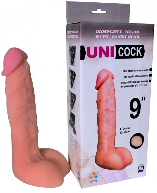 Фаллическая насадка Харнесс UNICOCK 9  - 24 см. - LOVETOY (А-Полимер) - купить с доставкой в Салавате