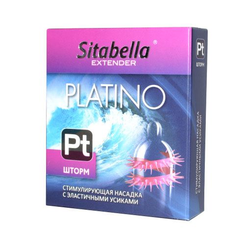 Стимулирующая насадка со спиралью из усиков Platino  Шторм - Sitabella - купить с доставкой в Салавате