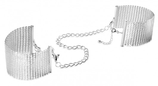 Серебристые наручники-браслеты Desir Metallique Handcuffs - Bijoux Indiscrets - купить с доставкой в Салавате