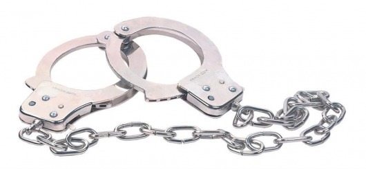 Наручники из металла с длинной цепочкой CHROME HANDCUFFS METAL HANDCUFFS W. KEY - NMC - купить с доставкой в Салавате