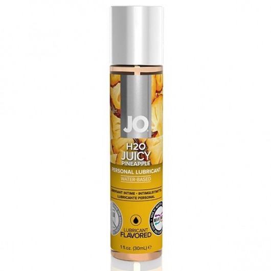 Смазка с ароматом ананаса JO Flavored Juicy Pineapple - 30 мл. - System JO - купить с доставкой в Салавате