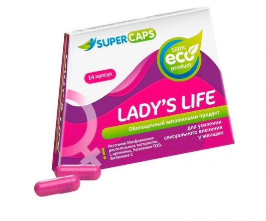 Возбуждающие капсулы Ladys Life - 14 капсул (0,35 гр.) - SuperCaps - купить с доставкой в Салавате