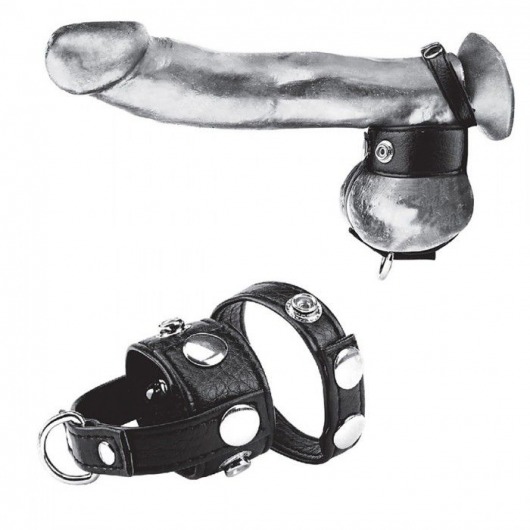 Утяжка для мошонки и пениса Cock Ring With 1  Ball Stretcher And Optional Weight Ring - BlueLine - купить с доставкой в Салавате