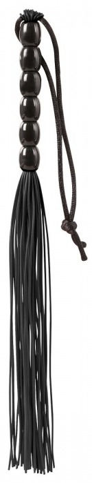 Чёрная мини-плеть из резины Rubber Mini Whip - 22 см. - Blush Novelties - купить с доставкой в Салавате