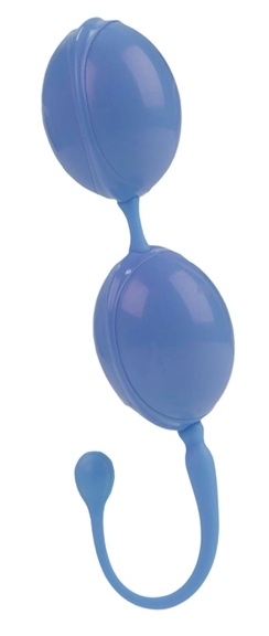 Голубые каплевидные вагинальные шарики L amour Premium Weighted Pleasure System - California Exotic Novelties