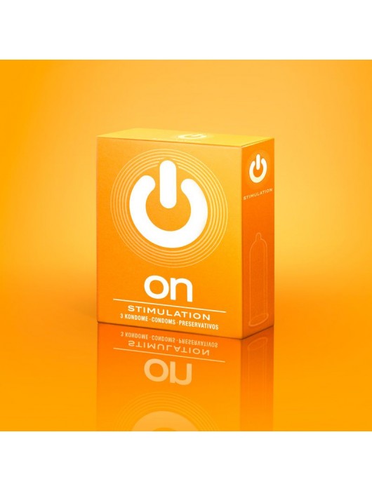 Презервативы ON) Stimulation с точками - 3 шт. - ON) - купить с доставкой в Салавате