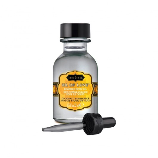 Масло для ласк с ароматом кокоса и ананаса Oil of Love Coconut Pineapple - 22 мл. - Kama Sutra - купить с доставкой в Салавате