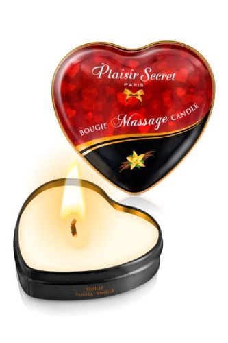 Массажная свеча с ароматом ванили Bougie Massage Candle - 35 мл. - Plaisir Secret - купить с доставкой в Салавате