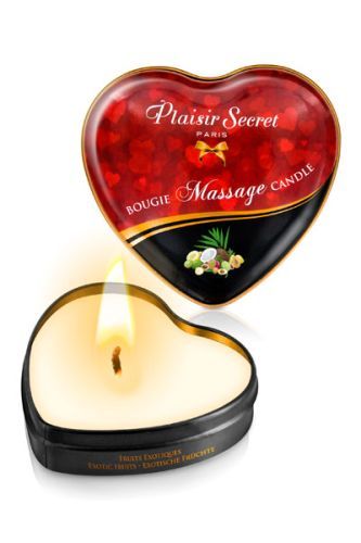 Массажная свеча с ароматом экзотических фруктов Bougie Massage Candle - 35 мл. - Plaisir Secret - купить с доставкой в Салавате