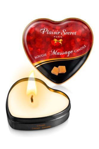 Массажная свеча с ароматом карамели Bougie Massage Candle - 35 мл. - Plaisir Secret - купить с доставкой в Салавате