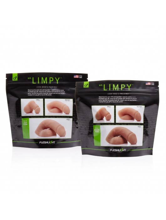 Мягкий имитатор пениса Fleshton Limpy среднего размера - 17 см. - Fleshlight - купить с доставкой в Салавате