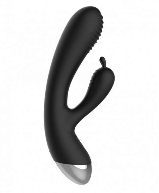 Чёрный вибратор E-Stimulation Rabbit Vibrator с электростимуляцией - 19 см. - Shots Media BV - купить с доставкой в Салавате