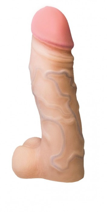 Реалистичная насадка с мошонкой REAL Standard - 15,5 см. - LOVETOY (А-Полимер) - купить с доставкой в Салавате