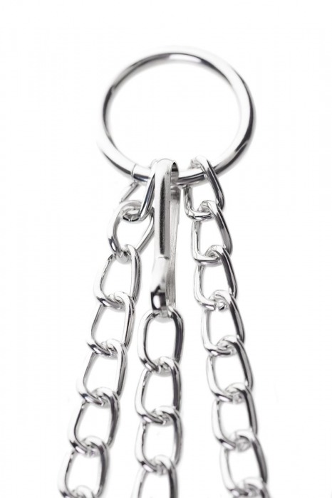 Черно-серебристые зажимы для сосков с кольцом для пениса TOYFA Metal - ToyFa - купить с доставкой в Салавате