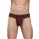 Мужские коричневые кружевные трусы-тонги - La Blinque купить с доставкой